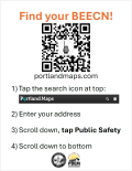 Table sign: Find Your BEECN using PortlandMaps.com, single side, June 17, 2025