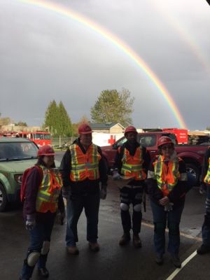 NETs during a final field exercise on November 19, 2016. Yeah the rainbow is real, I didn't Photoshop it in.