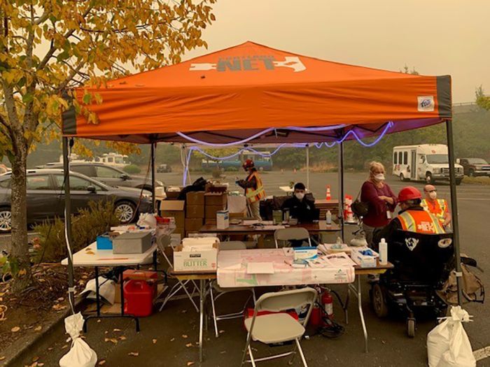 AFTER: the NET Command Center on the last day of deployment. September 16 2020, photo by Lisa Jamieson.