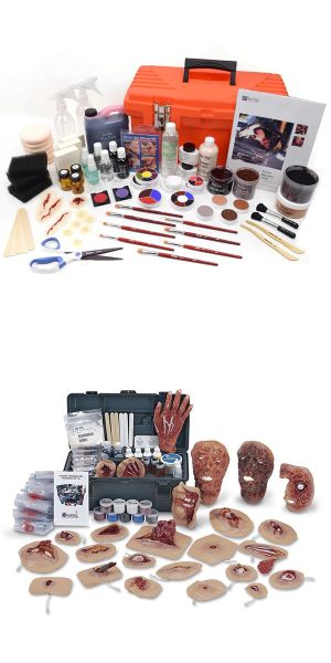 Examples of moulage kits.