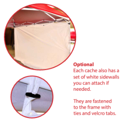 Figure 11: Detail of how to affix the shelter sidewalls.