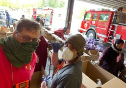 COAD partners packing and picking up supplies during COVID-19, April 24 2020.
