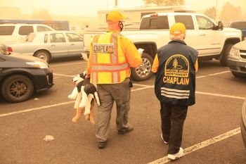 Chaplains from different faith organizations worked together to intake evacuees.