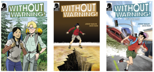 The three Without Warning! comics published by Dark Horse.
