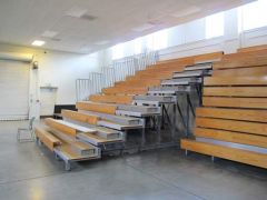 Bleachers in the Sears Center assembly area