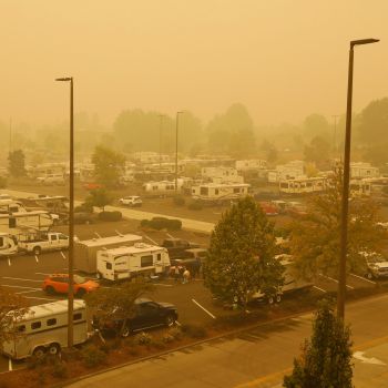 The Clackamas Town Center evacuation area. Photo from the New York Times.