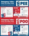 Pee+Poo Bucket Stickers are separated as two stickers; design as of February 14 2022.