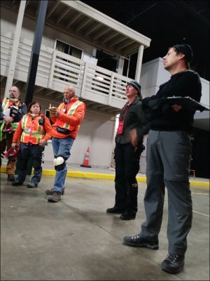 Alice Busch and Jeremy Van Keuren proctor at Operation Fort Rock. December12, 2018.