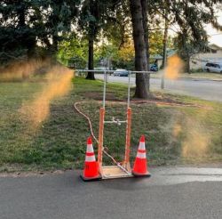 A misting station.