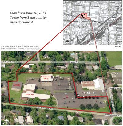 Map of the Jerome Sears Center included in the 2013 Sears Master Plan document.