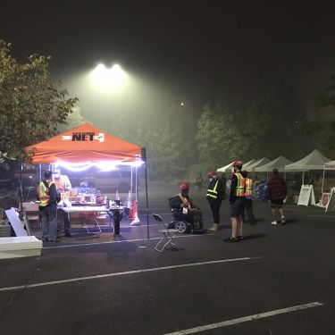 The NET Command Center at night. September 12 2020, photo by Jeremy Van Keuren.